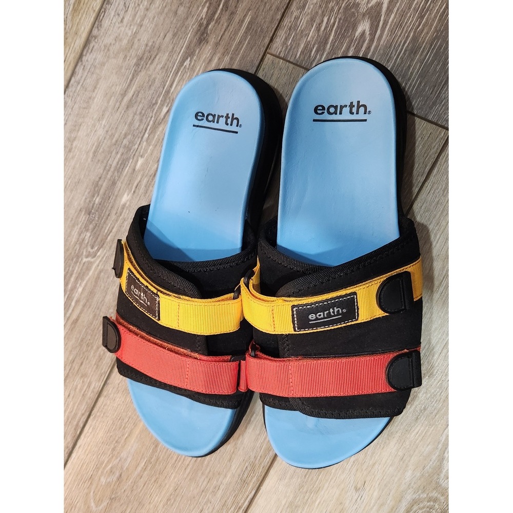 Earth Cedar Kamala Woman's Ortho Colorblock Slide Sandals Size 10 - Picture 3 of 7